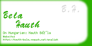 bela hauth business card